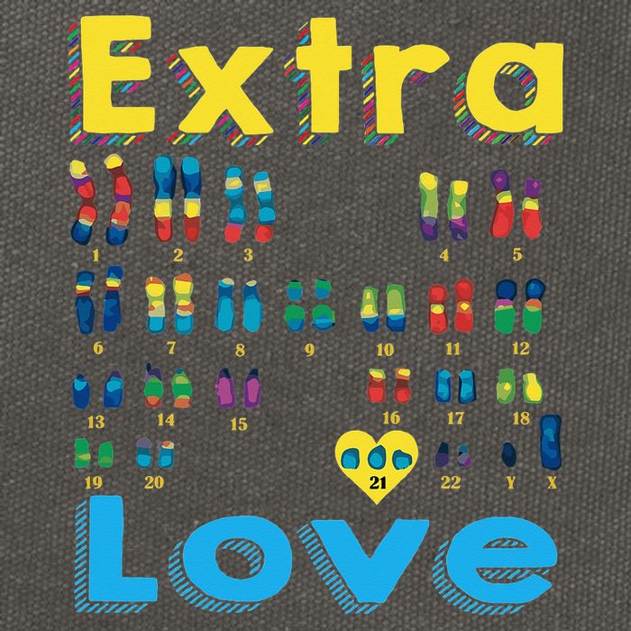 Trisomy 21 XY Extra Chromosome  World Down Syndrome Day Cotton Canvas Backpack