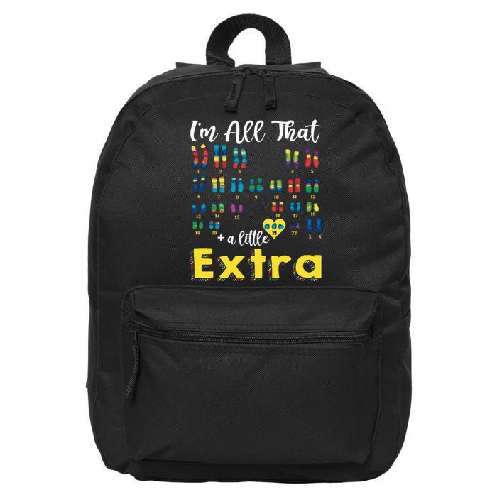 Trisomy 21 XX Extra Chromosome World Down Syndrome Day 16 in Basic Backpack