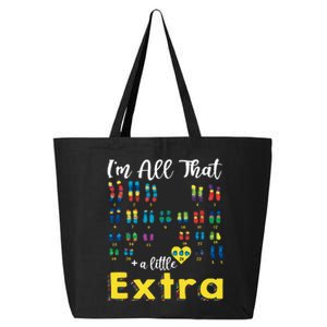 Trisomy 21 XX Extra Chromosome World Down Syndrome Day 25L Jumbo Tote