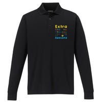 Trisomy 21 XX Extra Chromosome World Down Syndrome Day Performance Long Sleeve Polo