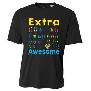 Trisomy 21 XX Extra Chromosome World Down Syndrome Day Cooling Performance Crew T-Shirt