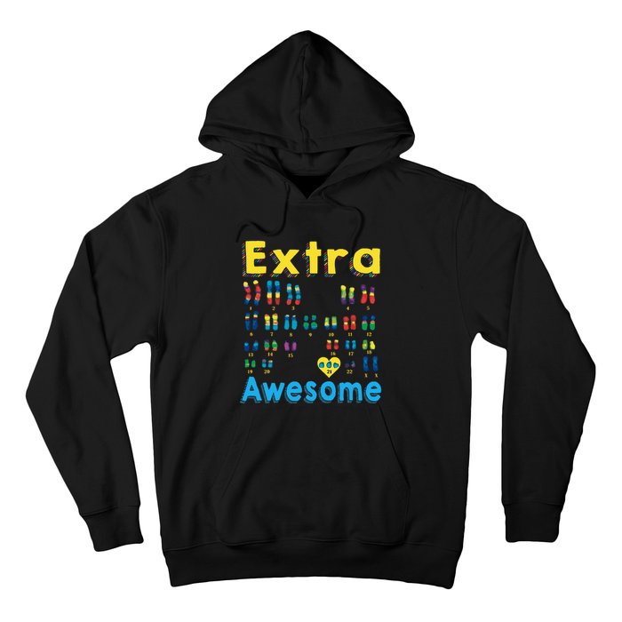 Trisomy 21 XX Extra Chromosome World Down Syndrome Day Hoodie