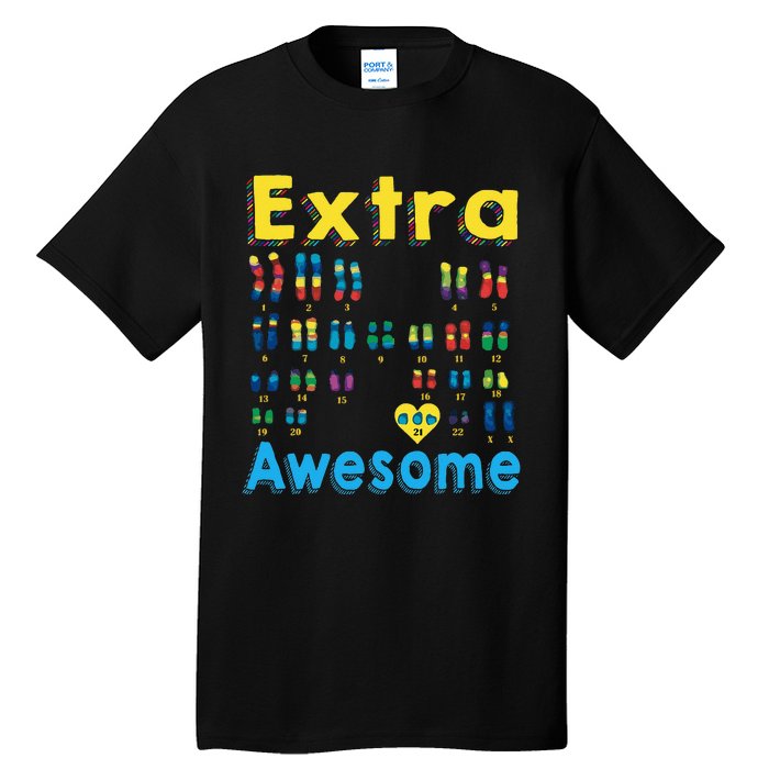 Trisomy 21 XX Extra Chromosome World Down Syndrome Day Tall T-Shirt