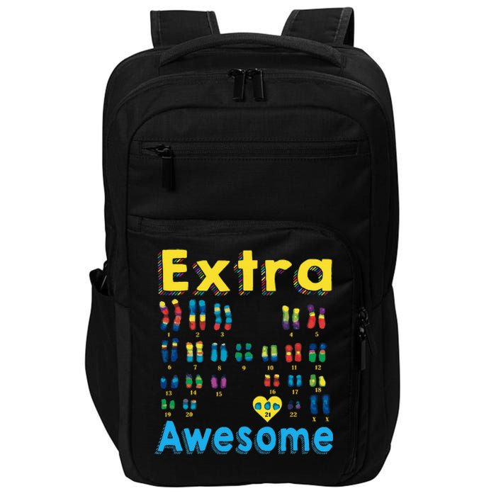 Trisomy 21 XX Extra Chromosome World Down Syndrome Day Impact Tech Backpack