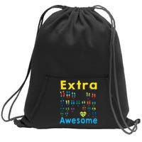 Trisomy 21 XX Extra Chromosome World Down Syndrome Day Sweatshirt Cinch Pack Bag