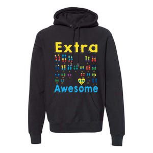 Trisomy 21 XX Extra Chromosome World Down Syndrome Day Premium Hoodie