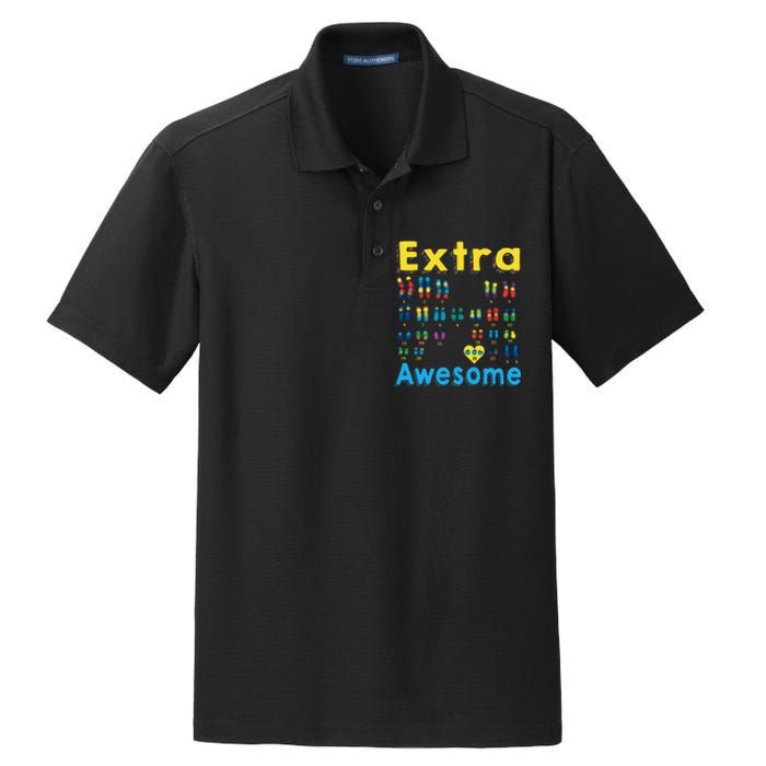 Trisomy 21 XX Extra Chromosome World Down Syndrome Day Dry Zone Grid Polo