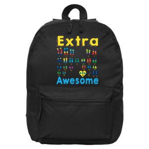 Trisomy 21 XX Extra Chromosome World Down Syndrome Day 16 in Basic Backpack