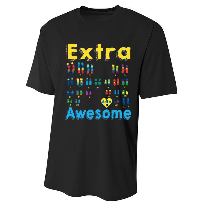 Trisomy 21 XX Extra Chromosome World Down Syndrome Day Performance Sprint T-Shirt