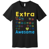 Trisomy 21 XX Extra Chromosome World Down Syndrome Day Premium T-Shirt