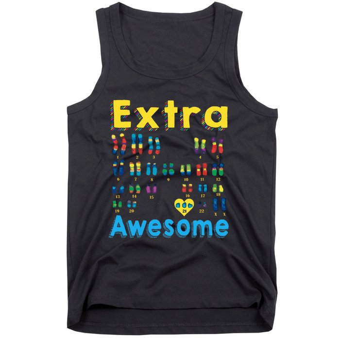 Trisomy 21 XX Extra Chromosome World Down Syndrome Day Tank Top