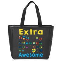 Trisomy 21 XX Extra Chromosome World Down Syndrome Day Zip Tote Bag