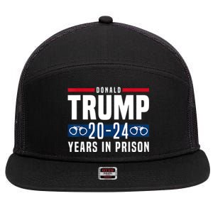 Trump 20,24 Years In Prison, Democrats Liberals 7 Panel Mesh Trucker Snapback Hat