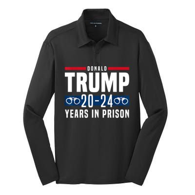 Trump 20,24 Years In Prison, Democrats Liberals Silk Touch Performance Long Sleeve Polo