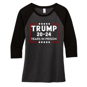 Trump 20,24 Years In Prison, Democrats Liberals Women's Tri-Blend 3/4-Sleeve Raglan Shirt