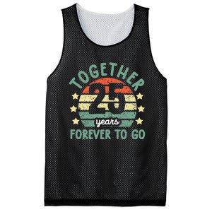 Together 25 Years Forever To Go 25th Wedding Anniversary Mesh Reversible Basketball Jersey Tank