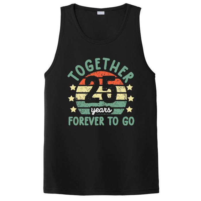 Together 25 Years Forever To Go 25th Wedding Anniversary PosiCharge Competitor Tank