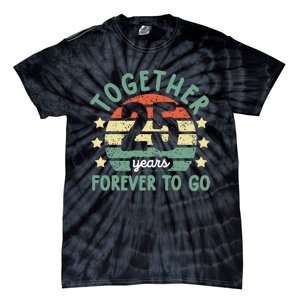 Together 25 Years Forever To Go 25th Wedding Anniversary Tie-Dye T-Shirt