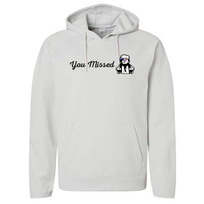 Trump 2024 You Missed Butler Pa Rally Patriotic Flag Performance Fleece Hoodie