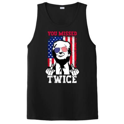 Trump 2024 You Missed Twice Funny Trump Assassination Attempt Gift PosiCharge Competitor Tank