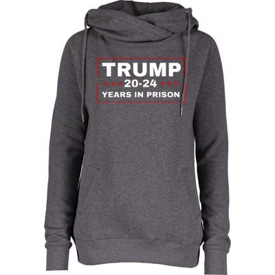 Trump 2024 Years In Prison Democrats Liberals Vote Blue Womens Funnel Neck Pullover Hood