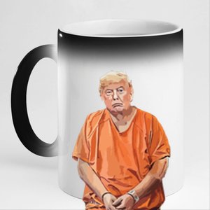 Trump 2024 Years In Prison Funny Antitrump 11oz Black Color Changing Mug