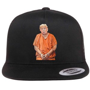 Trump 2024 Years In Prison Funny Antitrump Flat Bill Trucker Hat