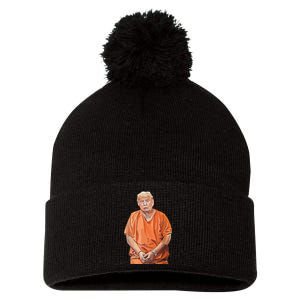 Trump 2024 Years In Prison Funny Antitrump Pom Pom 12in Knit Beanie