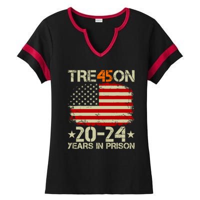 Tre45on 2024 Years In Prison AntI Trump 2024 Ladies Halftime Notch Neck Tee