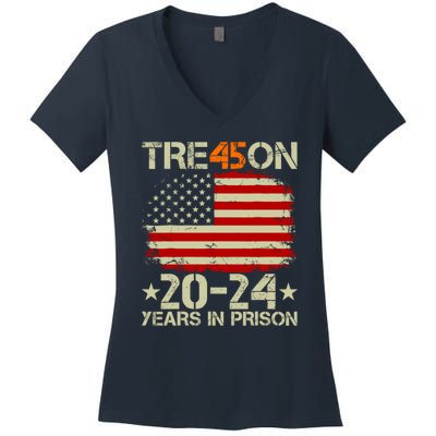 Tre45on 2024 Years In Prison AntI Trump 2024 Women's V-Neck T-Shirt