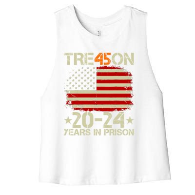 Tre45on 2024 Years In Prison AntI Trump 2024 Women's Racerback Cropped Tank