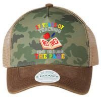 Teacher 27 Years Of Teaching Retired Time To Turn The Page Legacy Tie Dye Trucker Hat