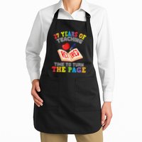 Teacher 27 Years Of Teaching Retired Time To Turn The Page Apron