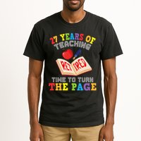 Teacher 27 Years Of Teaching Retired Time To Turn The Page Tall T-Shirt