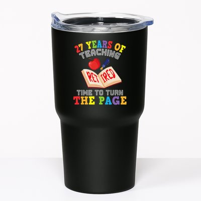 Teacher 27 Years Of Teaching Retired Time To Turn The Page Tumbler