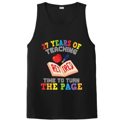 Teacher 27 Years Of Teaching Retired Time To Turn The Page PosiCharge Competitor Tank