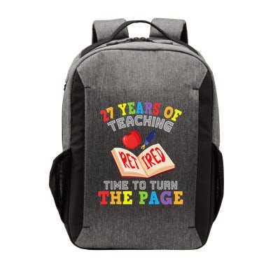 Teacher 27 Years Of Teaching Retired Time To Turn The Page Vector Backpack