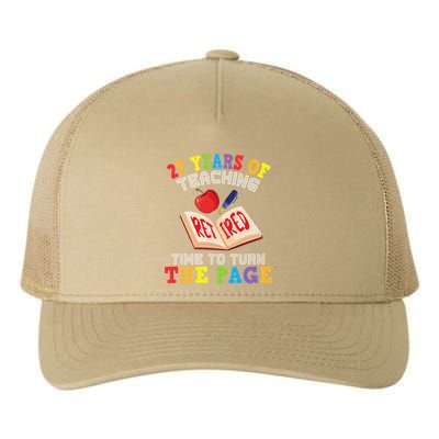Teacher 27 Years Of Teaching Retired Time To Turn The Page Yupoong Adult 5-Panel Trucker Hat