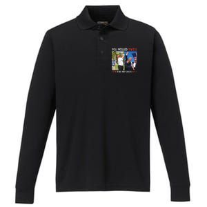 Trump 2024 You Missed Twice Golf Political Performance Long Sleeve Polo