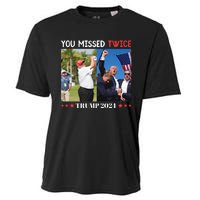 Trump 2024 You Missed Twice Golf Political Cooling Performance Crew T-Shirt