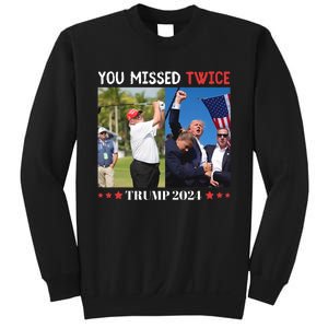 Trump 2024 You Missed Twice Golf Political Sweatshirt