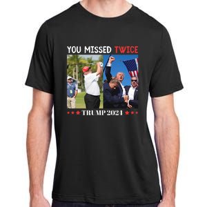 Trump 2024 You Missed Twice Golf Political Adult ChromaSoft Performance T-Shirt