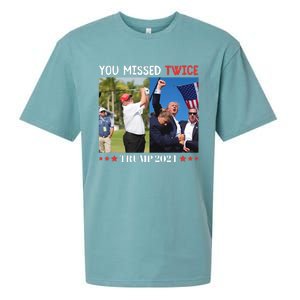 Trump 2024 You Missed Twice Golf Political Sueded Cloud Jersey T-Shirt