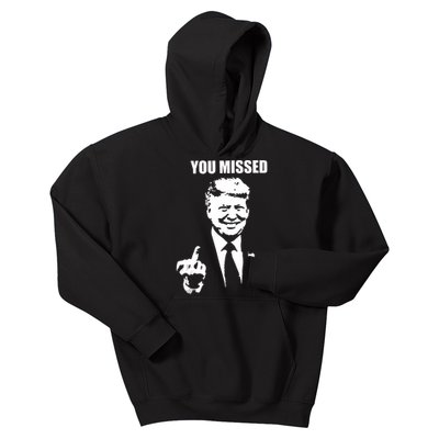 Trump 2024 You Missed Butler Pa Rally Patriotic Flag Vintage Kids Hoodie