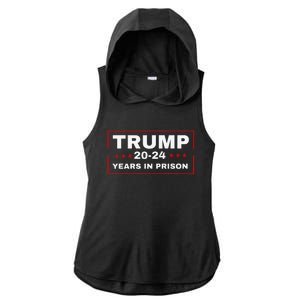 Trump 2024 Years in Prison Democrats Liberals Vote Blue Ladies PosiCharge Tri-Blend Wicking Draft Hoodie Tank