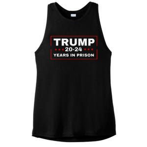 Trump 2024 Years in Prison Democrats Liberals Vote Blue Ladies PosiCharge Tri-Blend Wicking Tank