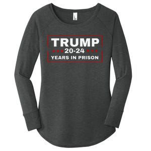 Trump 2024 Years in Prison Democrats Liberals Vote Blue Women's Perfect Tri Tunic Long Sleeve Shirt