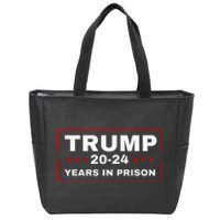 Trump 2024 Years in Prison Democrats Liberals Vote Blue Zip Tote Bag