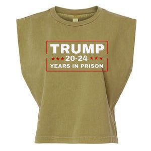 Trump 2024 Years in Prison Democrats Liberals Vote Blue Garment-Dyed Women's Muscle Tee