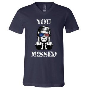 Trump 2024 You Missed Funny Donald Trump V-Neck T-Shirt